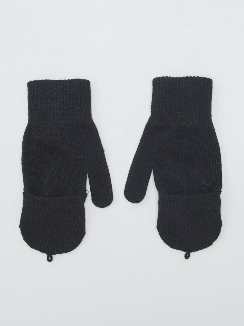 Paire de gants mitaines en sherpa - Blanc - Kiabi - 7.00€