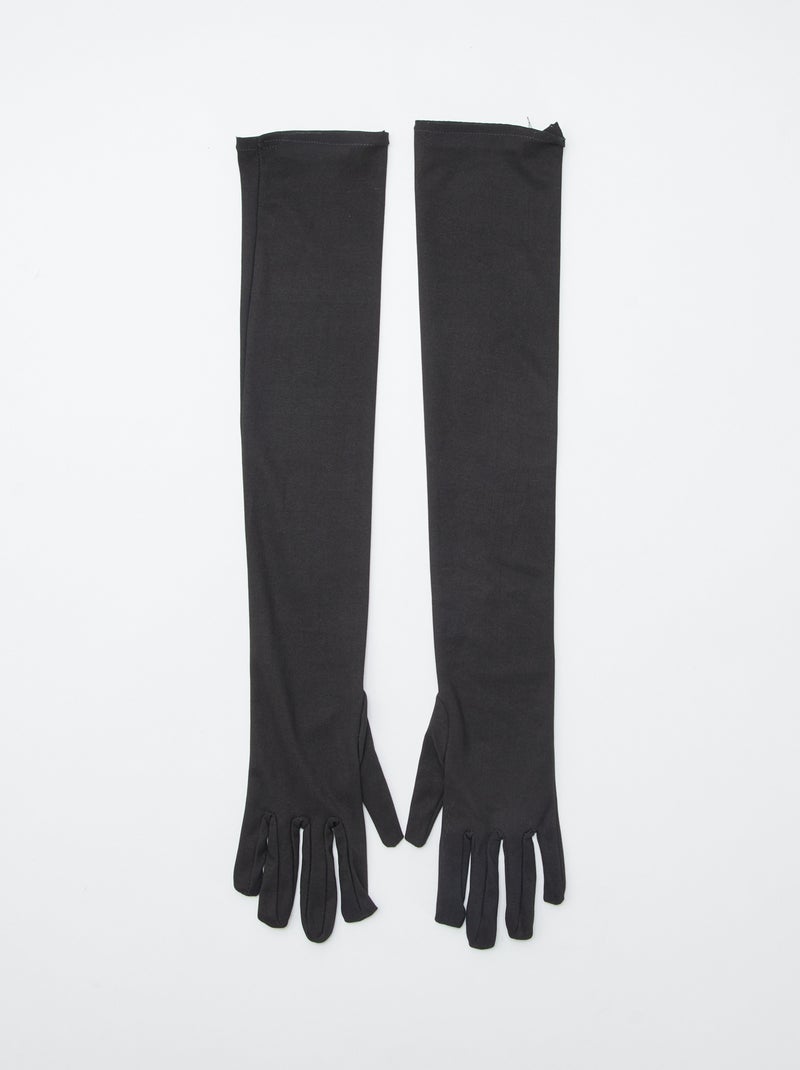 Paire de gants longs noir - Kiabi