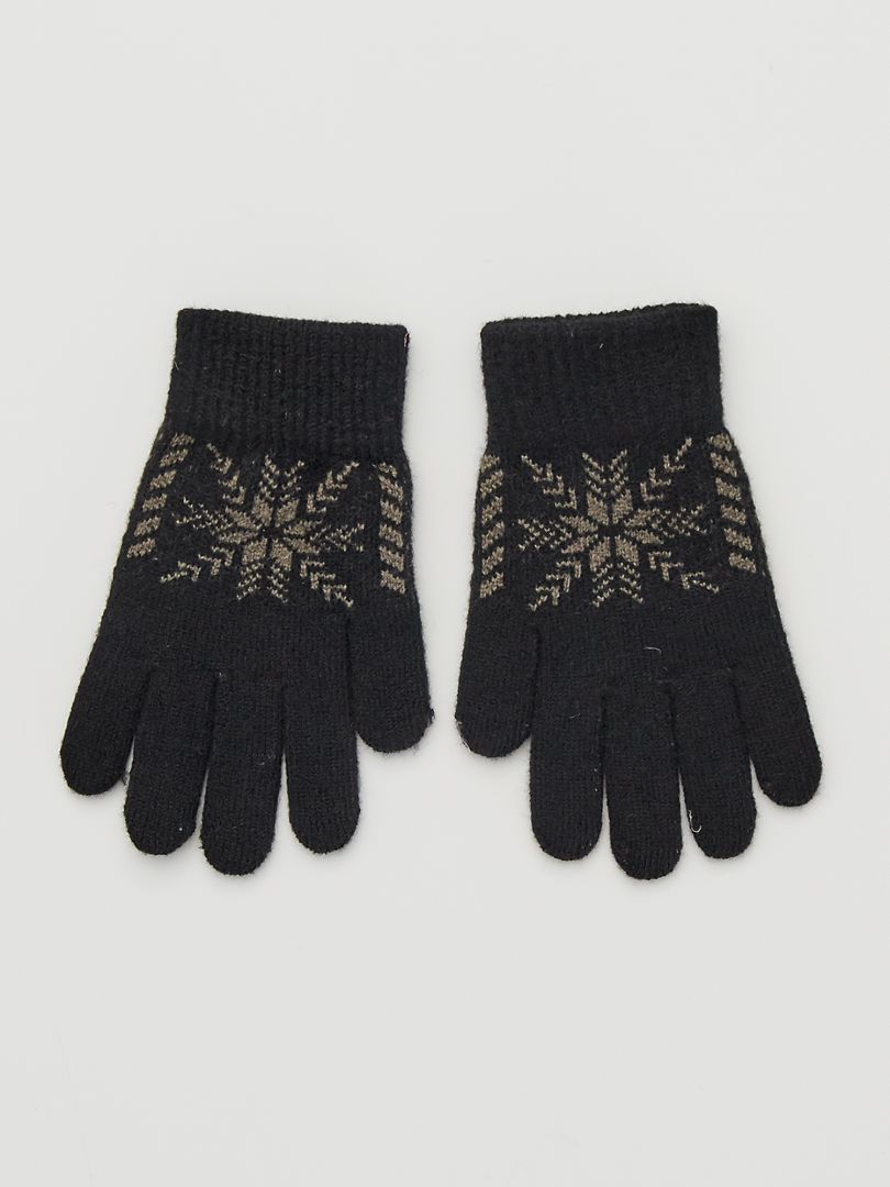 Paire de gants noir - Kiabi