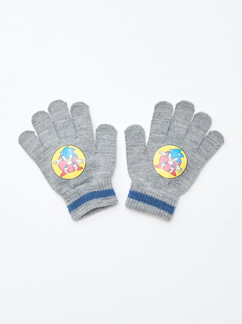 Paire de gants 'Sonic the hedgehog' Gris - Kiabi