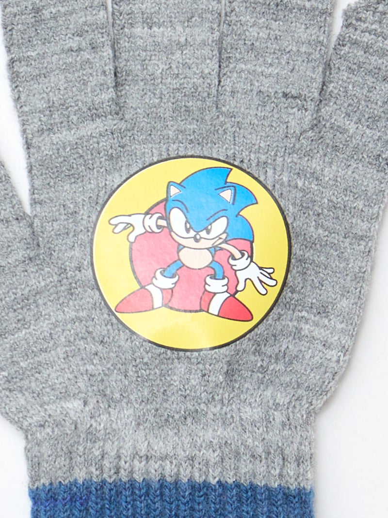 Paire de gants 'Sonic the hedgehog' Gris - Kiabi
