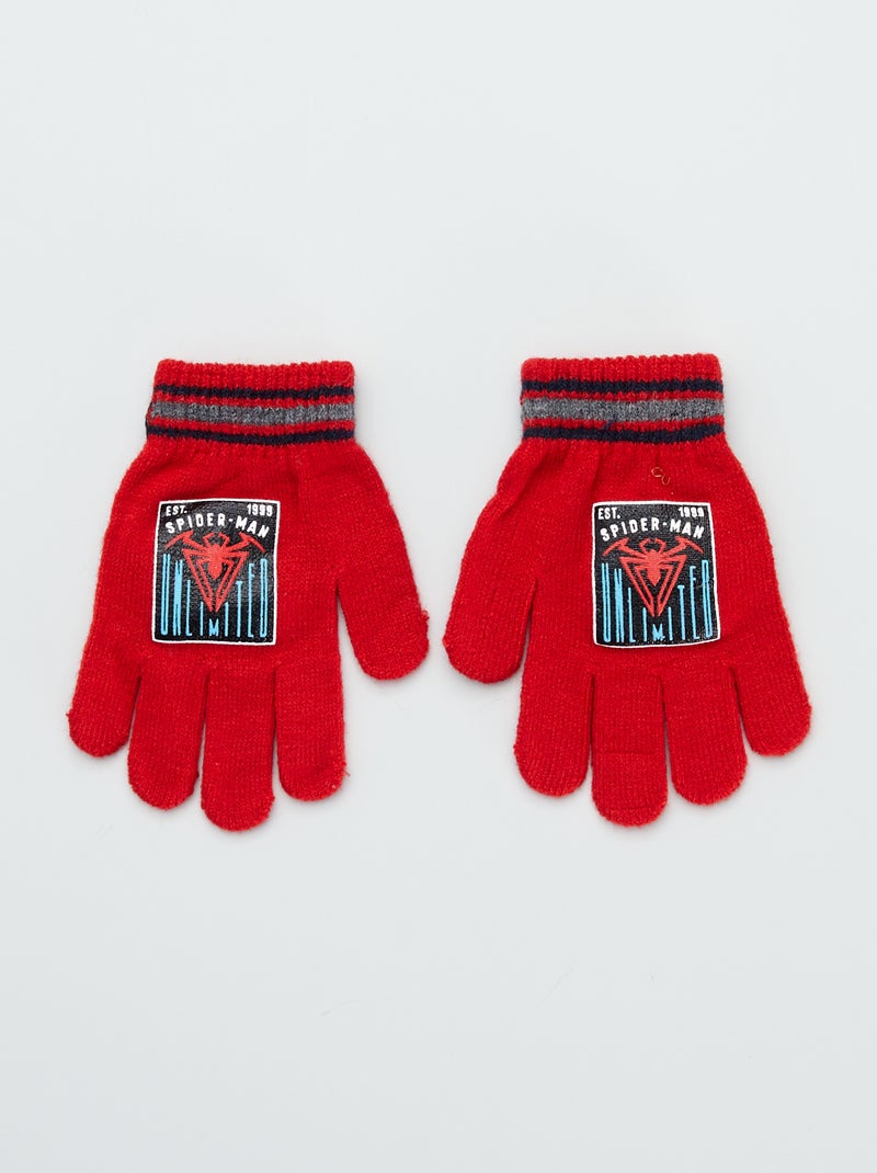Paire de gants 'Spider-Man' rouge - Kiabi