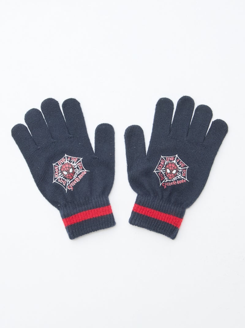 Gants Super-héros Idée Cadeau Fan Spiderman Ensemble Bonnet & Gants Marvel Spiderman Hiver - Garçons 3-9 Ans - Chaud Et Confortable Protection Froid Ludique Accessoire Iron Man Enfant