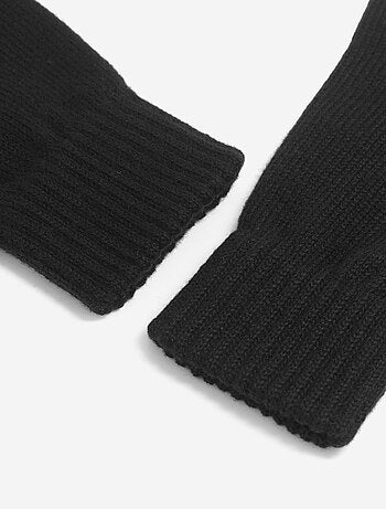 Paire de gants unis en tricot