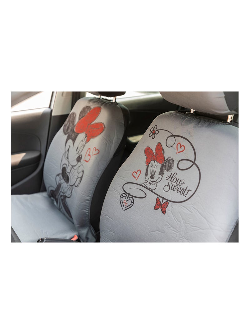 Paire de housses de siège avant - Minnie Mouse - universelles Rouge - Kiabi