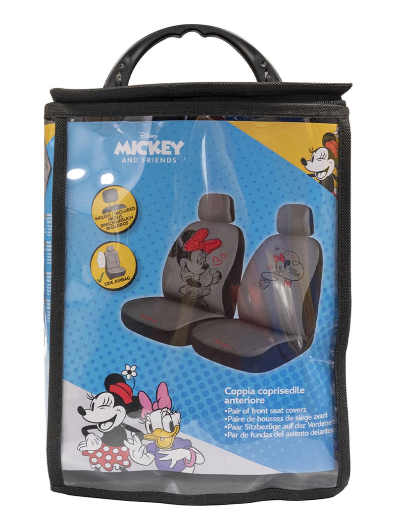 Paire de housses de siège avant - Minnie Mouse - universelles Rouge - Kiabi