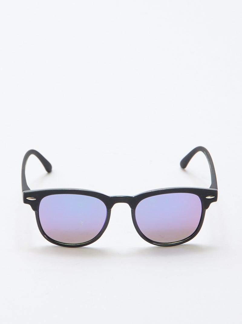 Paire de lunette de soleil classique uni Noir - Kiabi