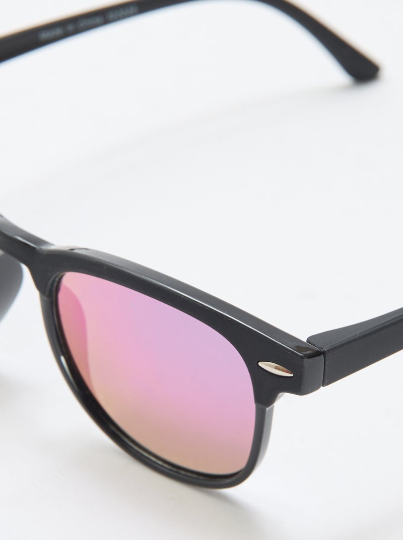 Paire de lunette de soleil classique uni Noir - Kiabi