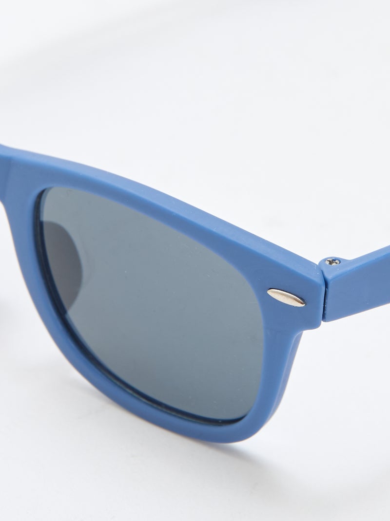 Paire de lunette de soleil classique unie Bleu - Kiabi