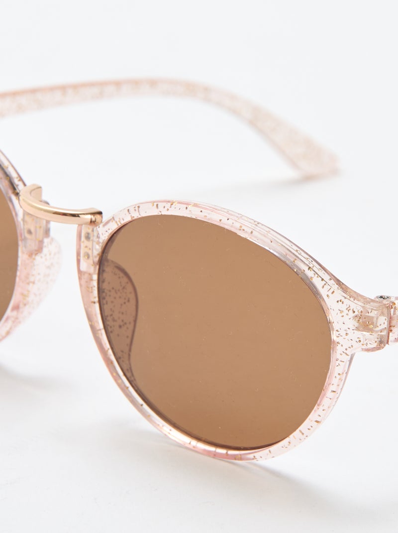 Paire de lunettes de soleil à paillettes Rose - Kiabi