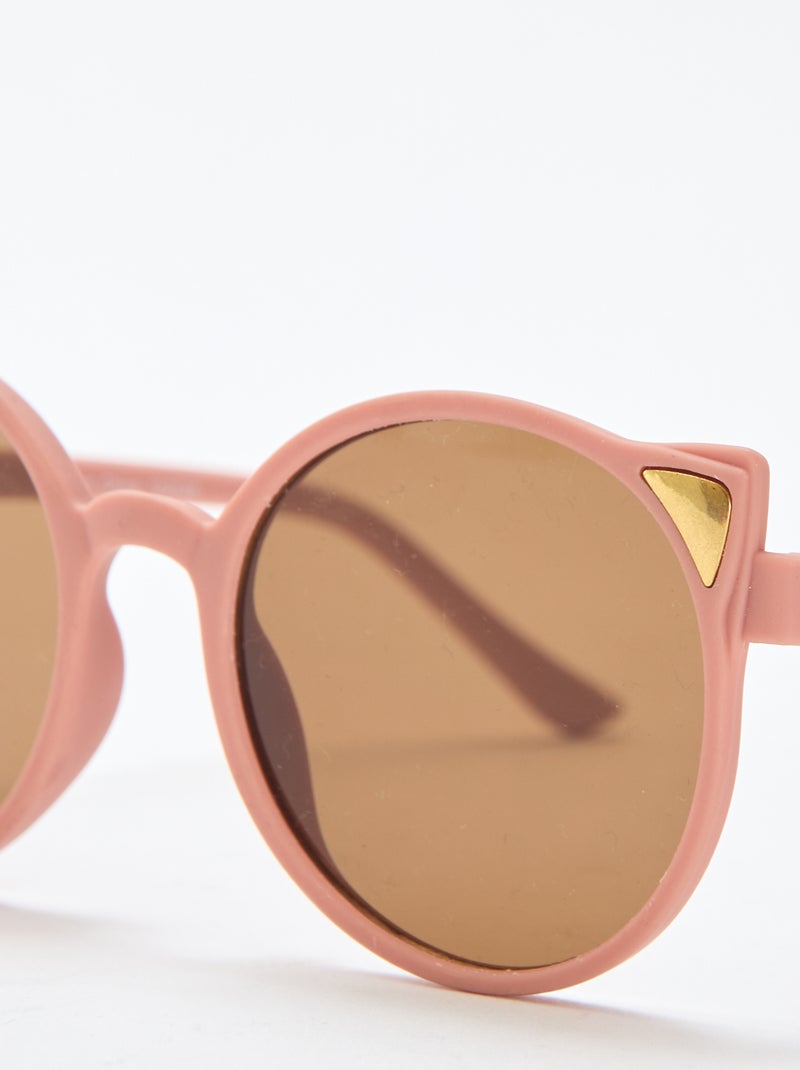 Paire de lunettes de soleil fantaisies Rose - Kiabi