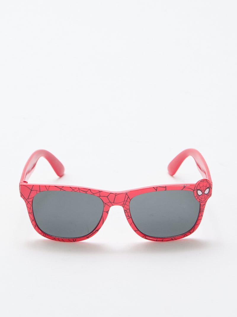 Paire de lunettes de soleil 'Marvel' 'Spiderman' animée + pochette Rouge - Kiabi