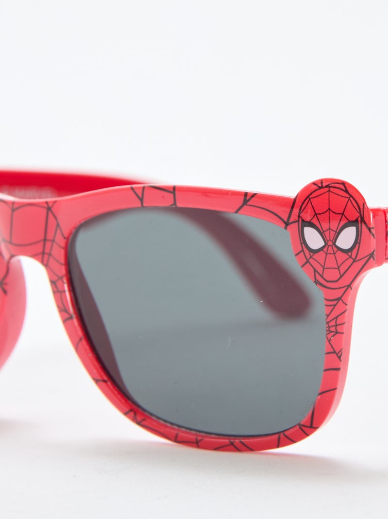 Paire de lunettes de soleil 'Marvel' 'Spiderman' animée + pochette Rouge - Kiabi