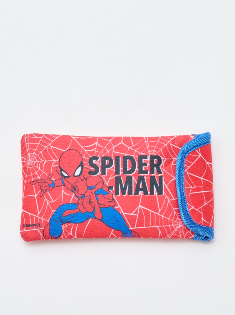 Paire de lunettes de soleil 'Marvel' 'Spiderman' animée + pochette Rouge - Kiabi