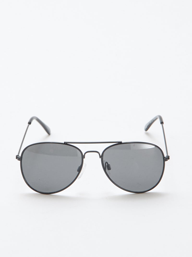 Paire de lunettes de soleil style aviateur Noir - Kiabi