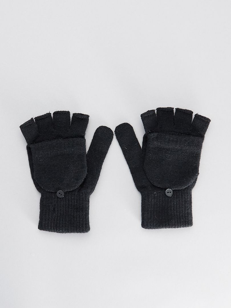 Paire de gants mitaines en sherpa - Blanc - Kiabi - 7.00€