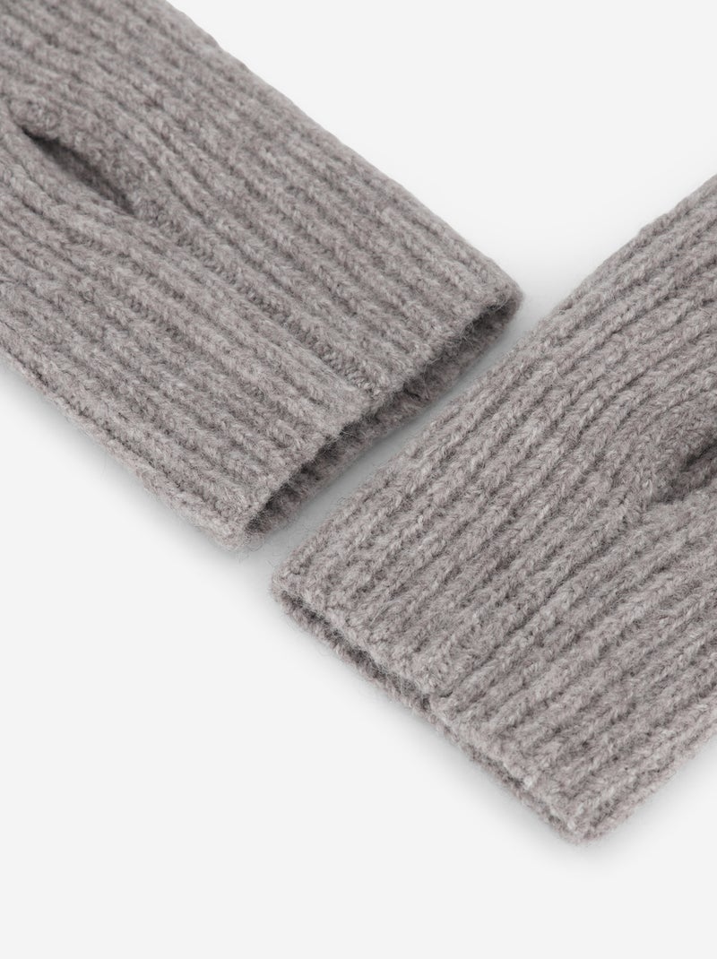 Paire de mitaines manchettes sans doigts Beige - Kiabi
