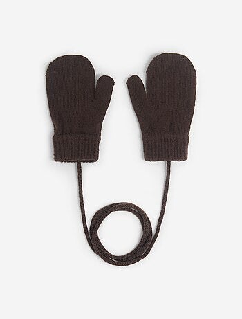 Paire de moufles avec lien
