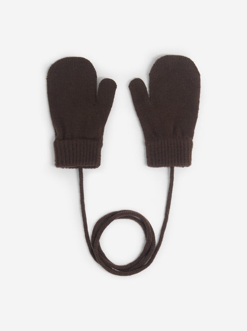 Paire de moufles avec lien - Kiabi