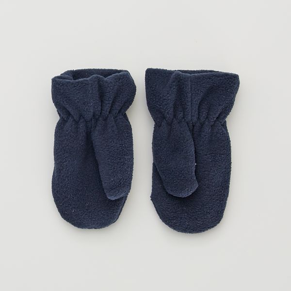 Paire De Moufles En Maille Polaire Bebe Fille Bleu Marine Kiabi 2 00