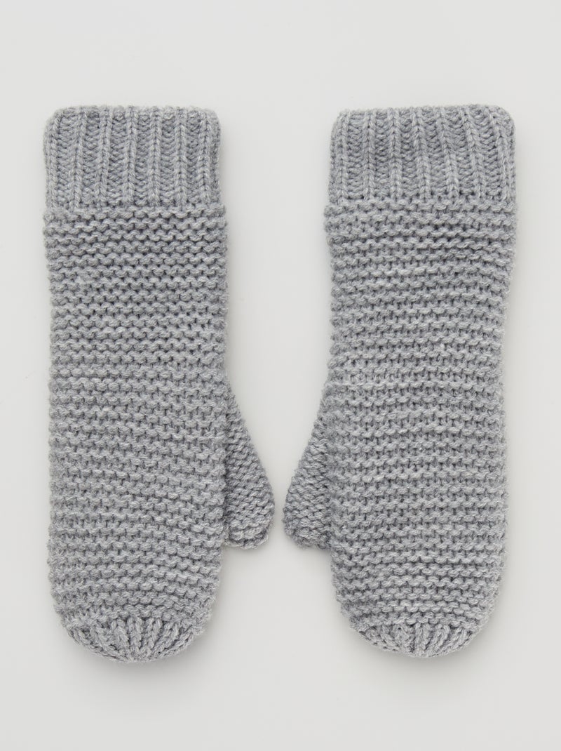 Paire de moufles gris - Kiabi