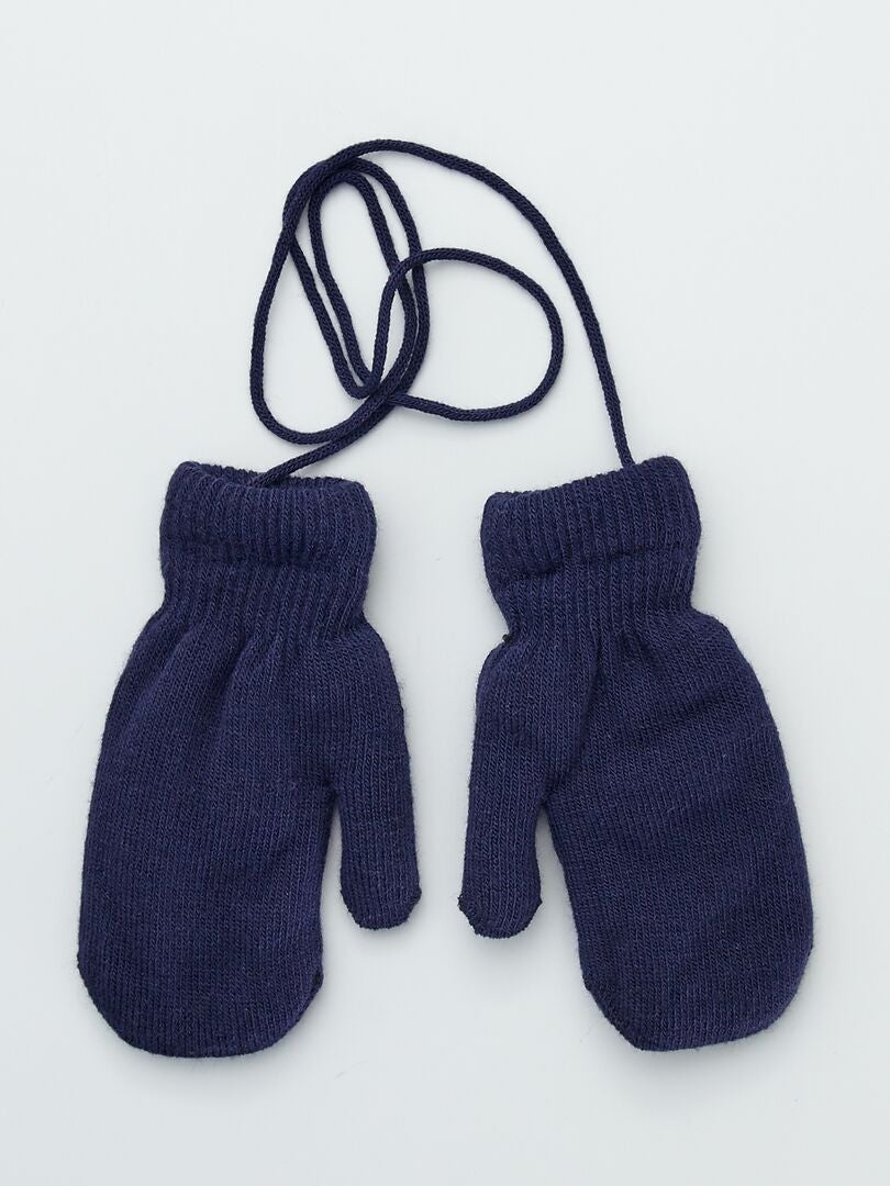Gants moufles pour femme par temps froid dhiver avec ficelle tricot