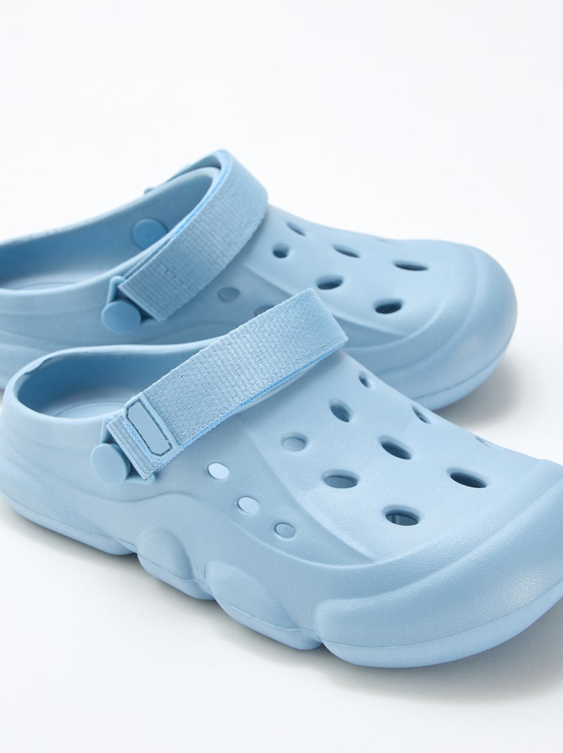 Paire de mules de plage fermées Bleu - Kiabi
