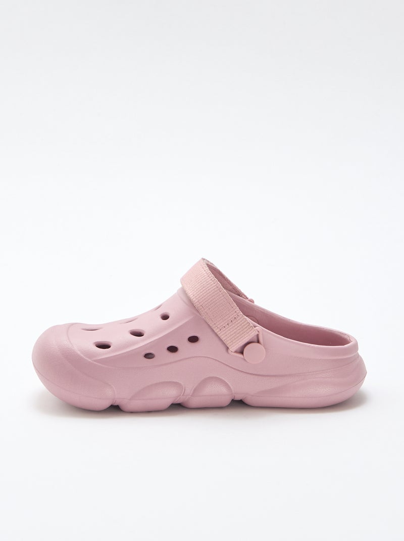 Paire de mules de plage fermées Rose - Kiabi