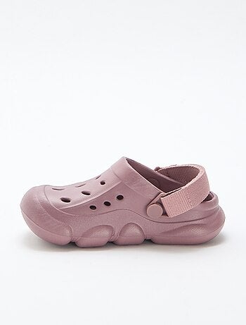 Paire de mules de plage fermées unie