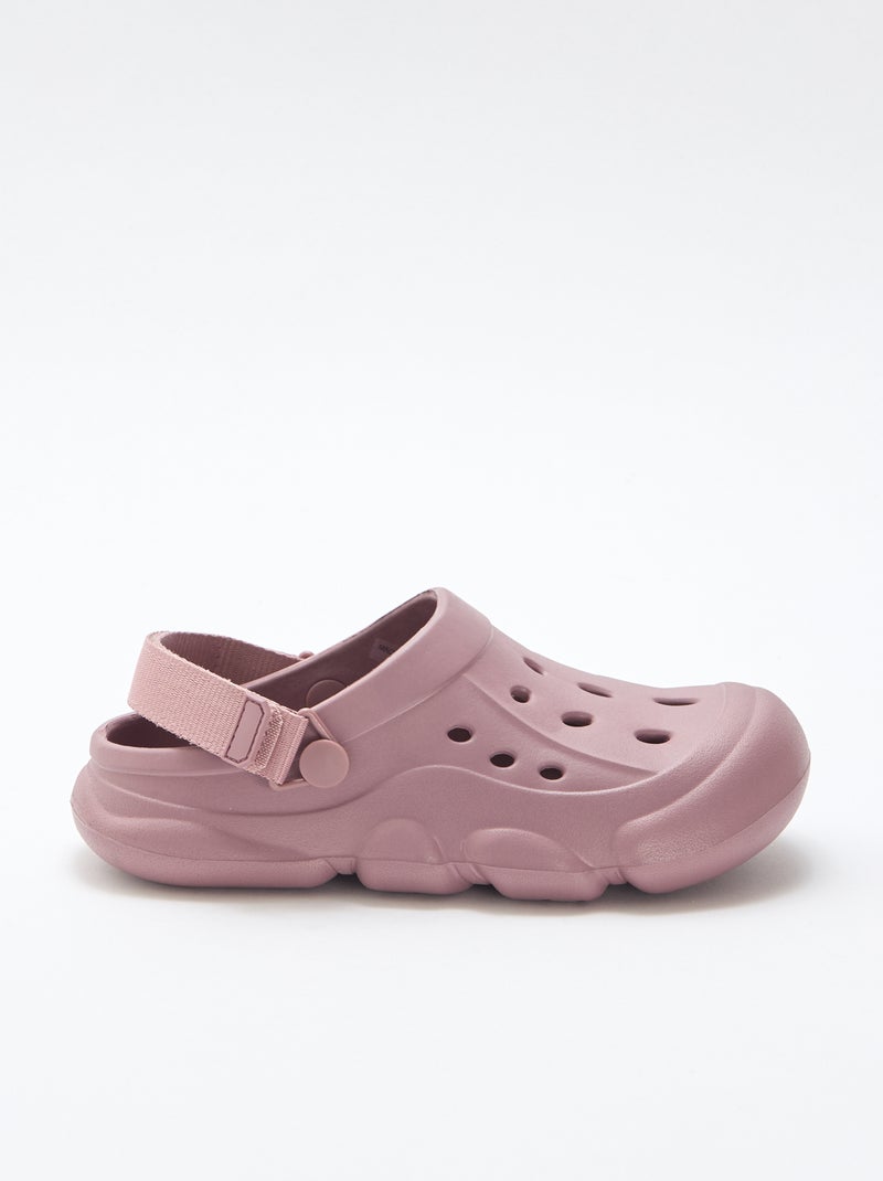 Paire de mules de plage fermées Violet - Kiabi