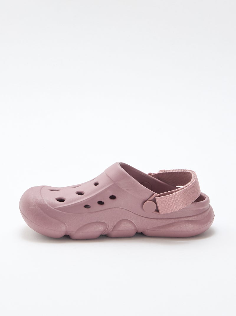 Paire de mules de plage fermées Violet - Kiabi
