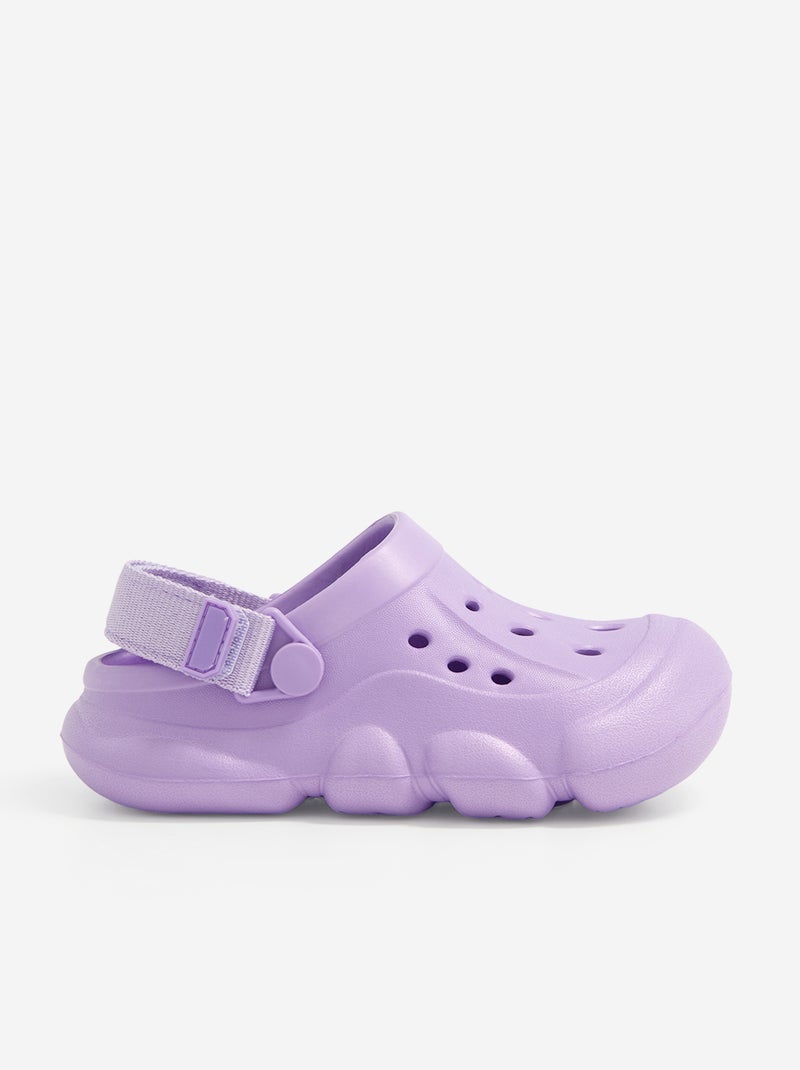 Paire de mules de plage Violet - Kiabi