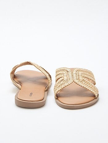 Paire de mules en brides de paille