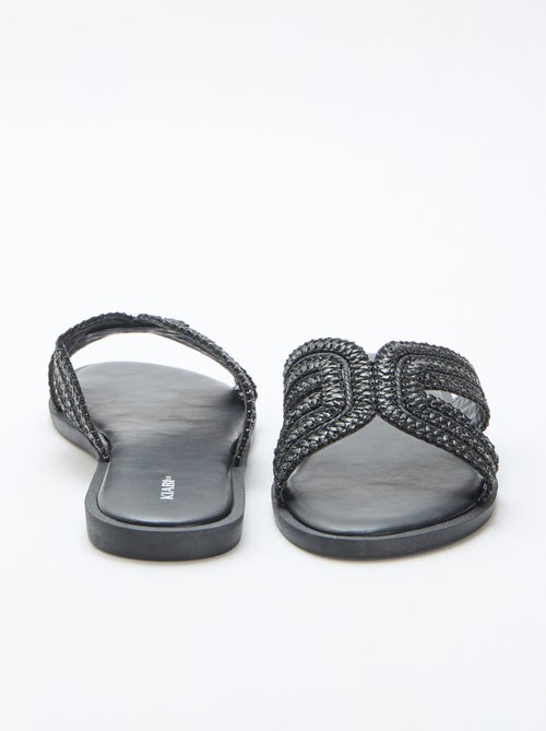Paire de mules en brides de paille - Kiabi