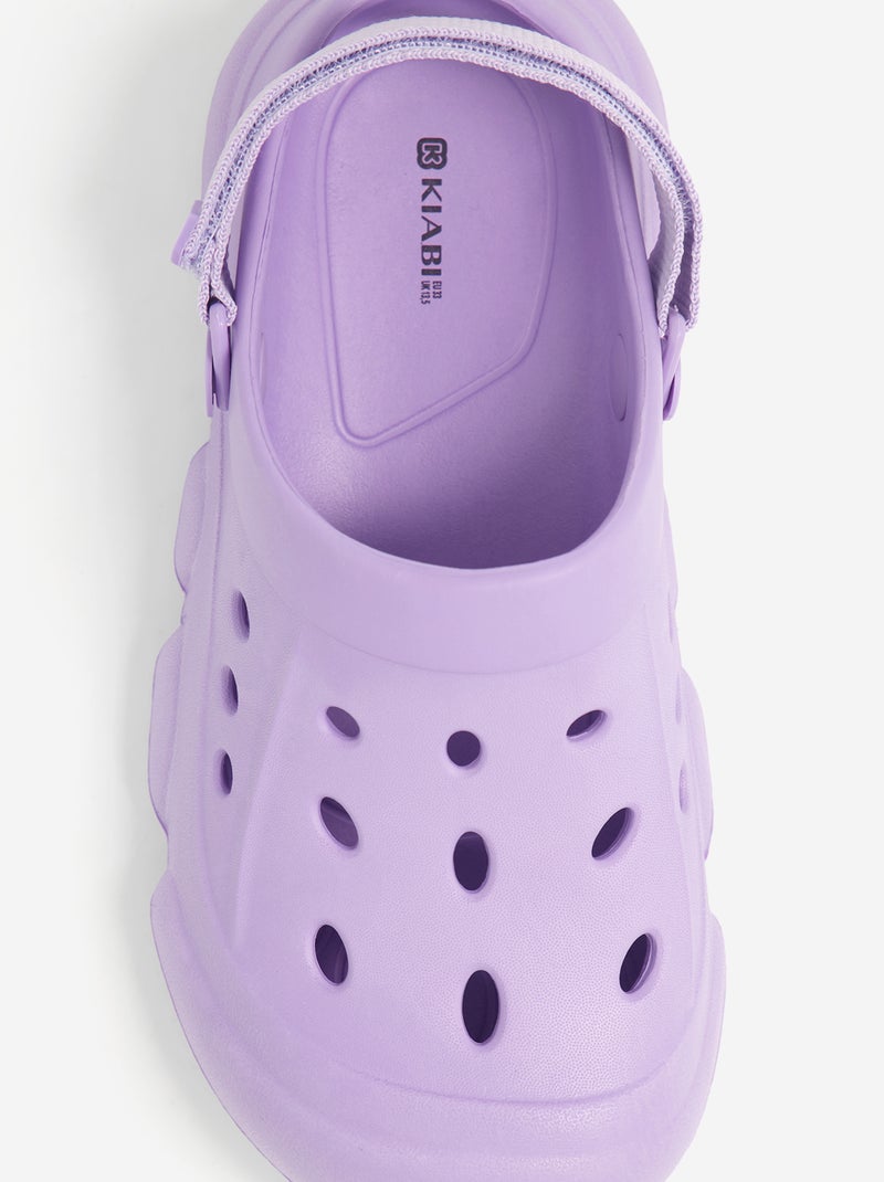Paire de mules fermées pour la plage Violet - Kiabi