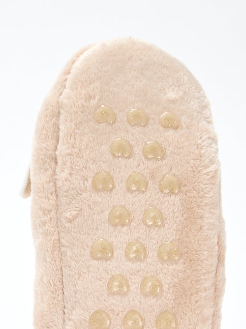 Paire de pantoufles fourrée fantaisie - Kiabi
