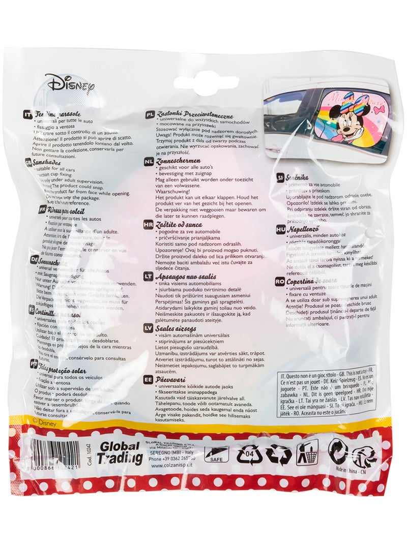 Paire de pare-soleil latéraux Disney Minnie pour voiture Rouge - Kiabi