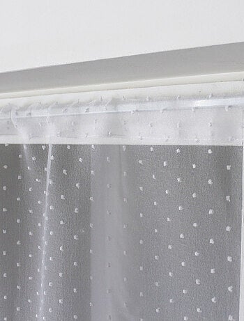 Paire de petits vitrages à plumetis en organza