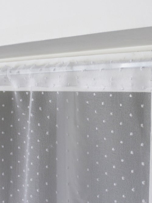 Paire de petits vitrages à plumetis en organza - Kiabi