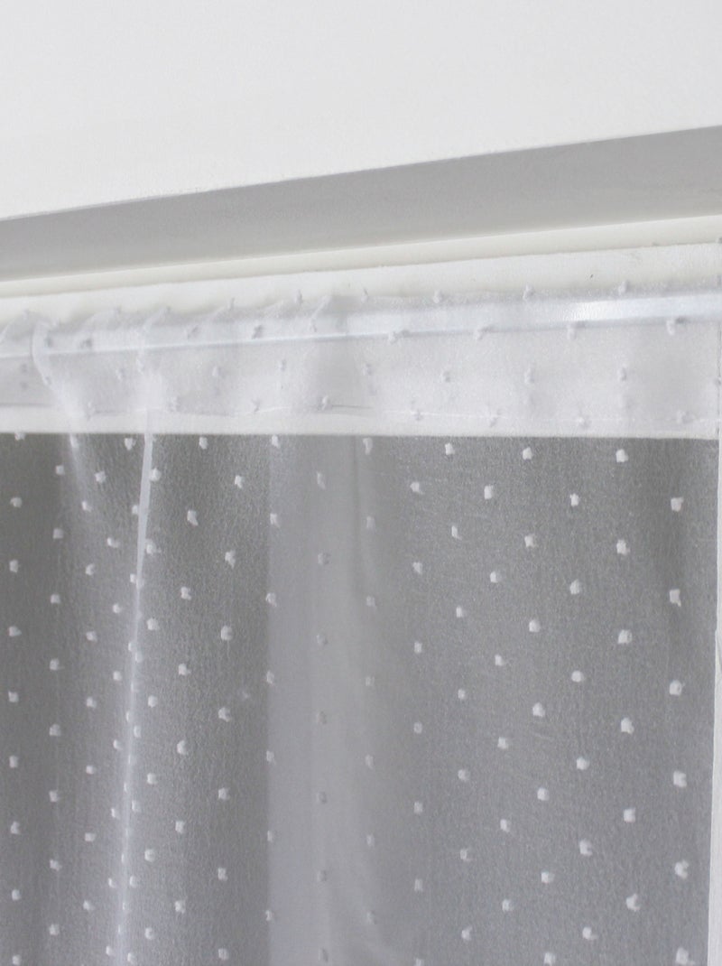 Paire de petits vitrages à plumetis en organza Blanc - Kiabi