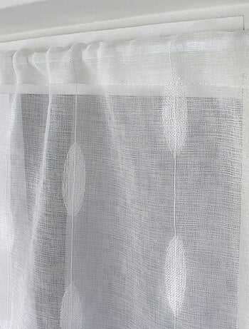 Paire de petits vitrages jacquard motif ovale