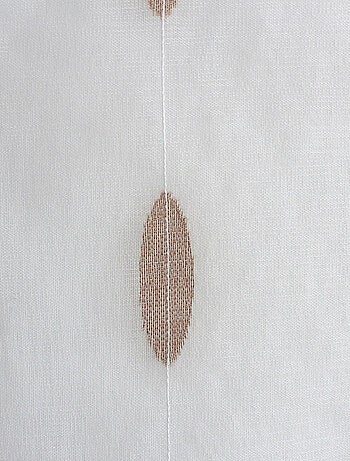 Paire de petits vitrages jacquard motif ovale