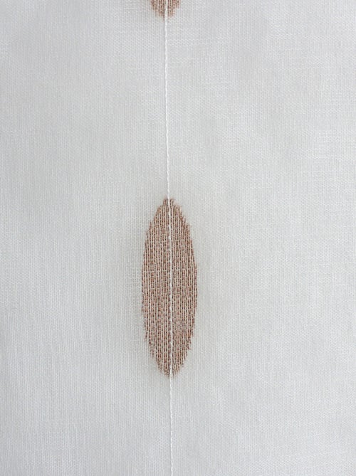 Paire de petits vitrages jacquard motif ovale - Kiabi