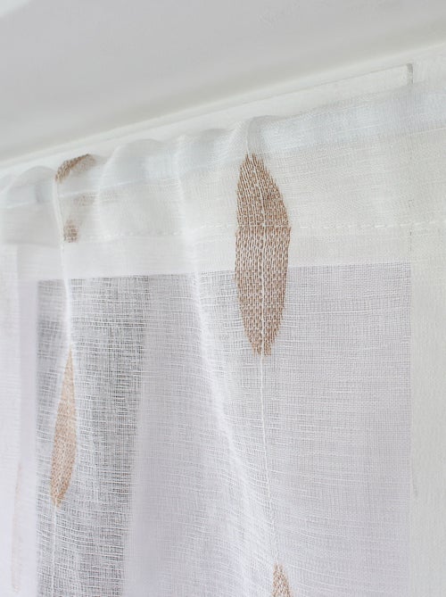 Paire de petits vitrages jacquard motif ovale - Kiabi