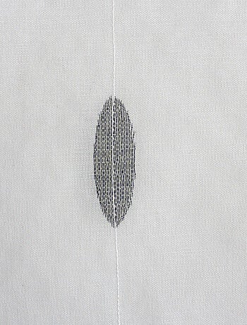 Paire de petits vitrages jacquard motif ovale