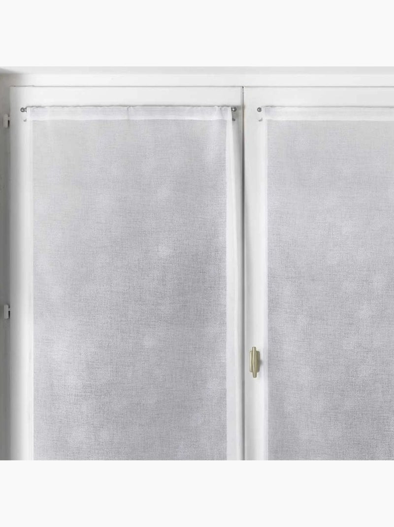 Paire de petits voilages à points imprimés argentés Blanc - Kiabi