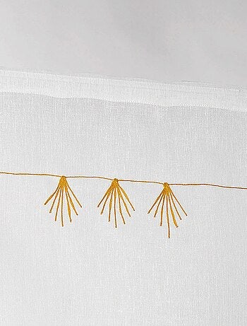 Paire de petits voilages au style géométrique