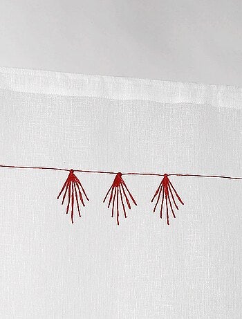 Paire de petits voilages au style géométrique