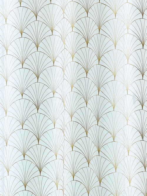 Paire de petits voilages brodés au style art déco - Kiabi