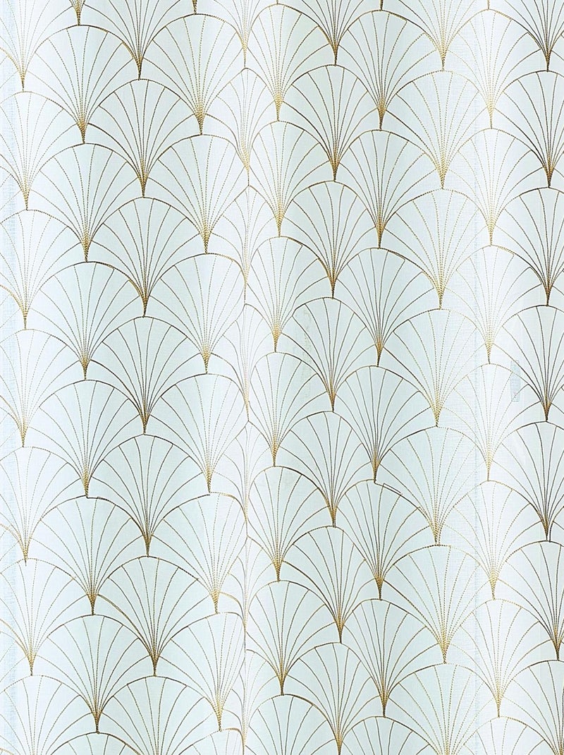 Paire de petits voilages brodés au style art déco Beige - Kiabi